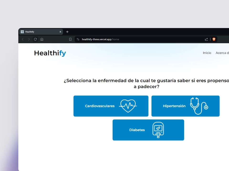 Healthify - Aplicación web para predecir enfermedades con Machine Learning