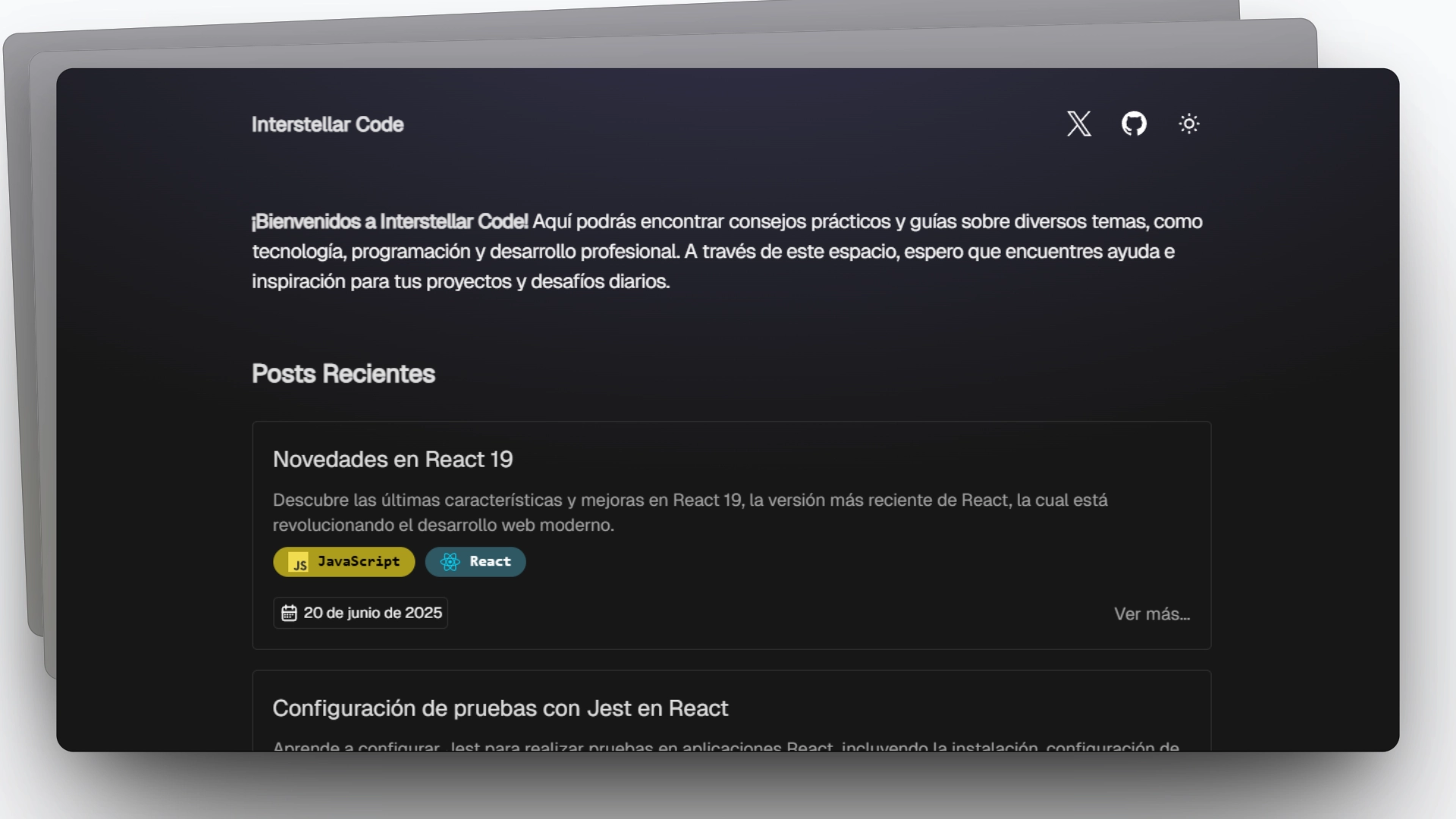 Interstellar Code - Blog de desarrollo de software